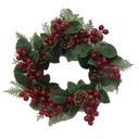 Corona Navidad Rama C/Piñas 40Cm Mia-10434