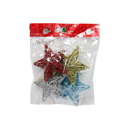 [6200183] Adorno Navidad Estrella 4 Piezas Mia-10461