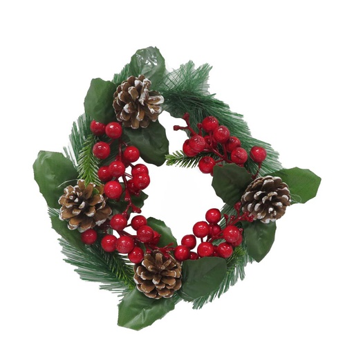 [6200821] Corona Navideña con Piñas 20cm MIA-20821