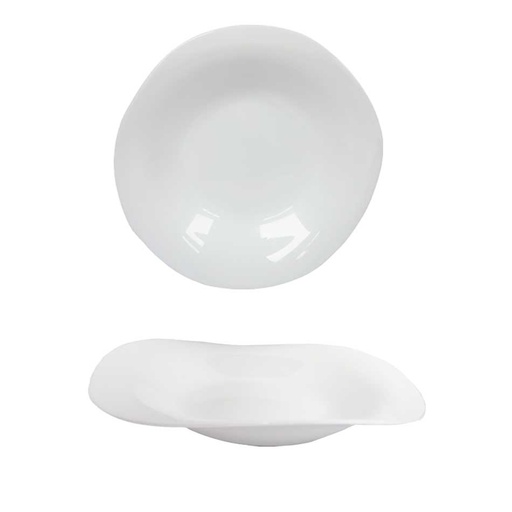 [1204654] Plato Hondo Opal Redondo 11.6 pulgadas Big Home Blanco BY23LYYSP120