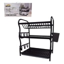 Porta Vajilla De Alumino 3 Niveles Big Home Negro Ta6314B3