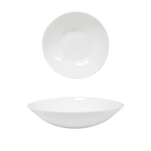 [1204680] Plato Hondo Opal Redondo 8" Big Home Blanco LPKSP80/6