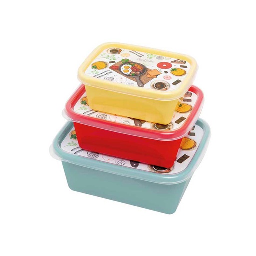 [1102561] Repostero Plástico Rectangular Decorativo 3 Piezas Jaguar 4172