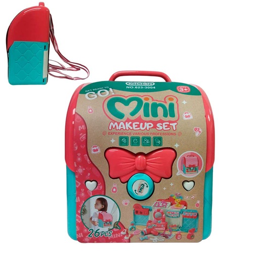 [6101539] Mochila Con Accesorios Mini Makeup 26 Piezas 623-3004