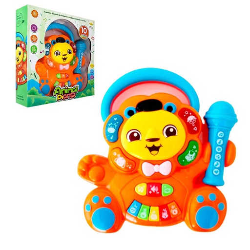 [6100352] Piano Micrófono Musical Leon Caja Cy-7048C