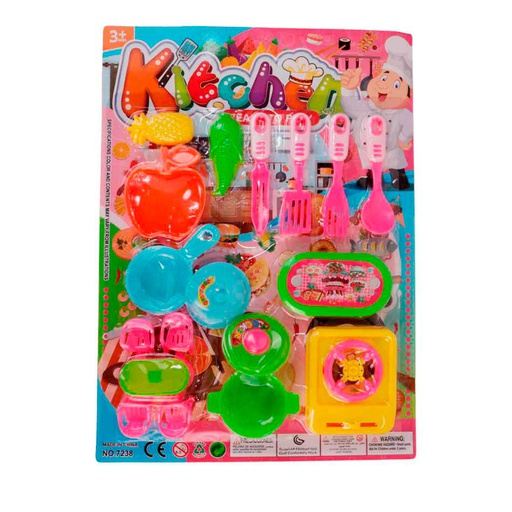 [6101728] Set Cocina Blister Con Accesorio Kitchen 7238B