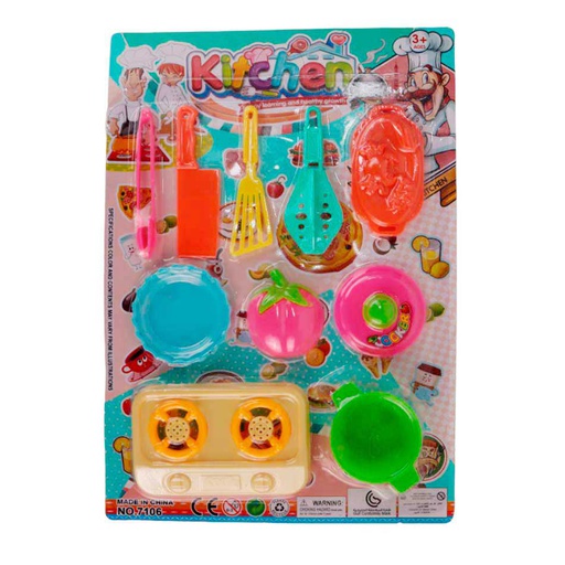 [6101737] Set Cocina Con Accesorio Kitchen 7106C