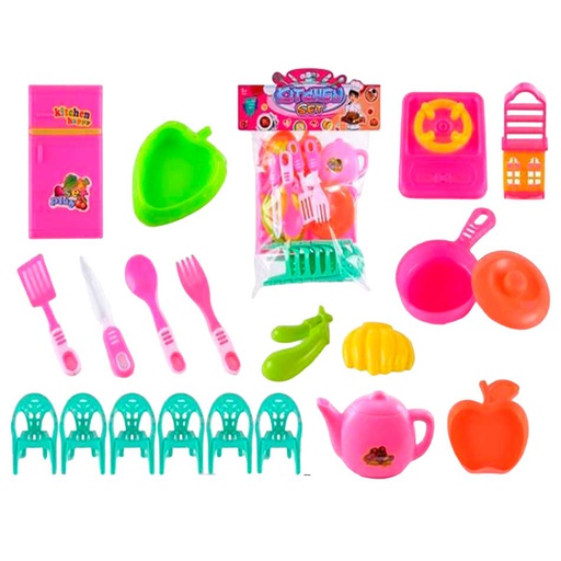 [6101738] Set Cocina Plástico 20 Piezas Funda Kitchen 7130-11