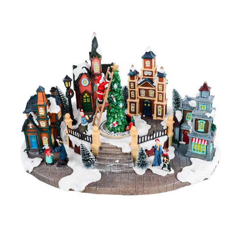 [6200581] Ciudad Navidad Resina Luminosa Mia11042