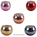 Portavelas Metalizado Navidad De Vidrio | Mia11474