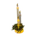 Candelabro Plástico Con Luz 3V Mia11365