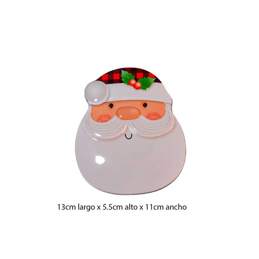 [6202628] Caja Metalica Papa Noel Navidad 5X13X10.5Cm Mia12162