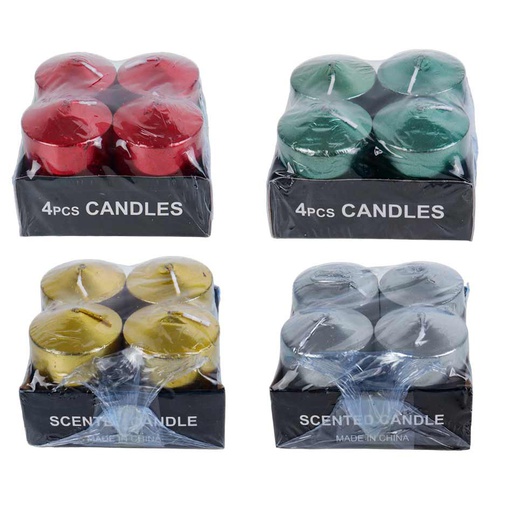 [1303276] Vela D/Cera X4 Piezas Cj Mia 11375