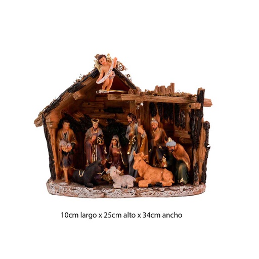 [6201662] Nacimiento De Resina Navidad Con Luz | Mia11029