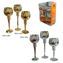 Candelabro De Vidrio 3 Piezas Mia11462 33*16.5*47