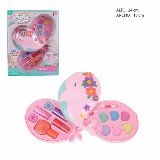 [6102082] Set Maquillaje 2 Niveles Ballena Caja 10394D