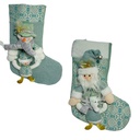 Bota Papa Noel Y Muñeco De Nieves Felpa Mia11264