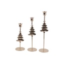 Candelabro F/Arbol Dorado 3 Piezas Mia11463