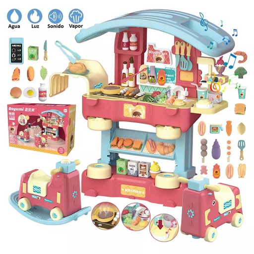 [6101720] Juego De Cocina 3En1 Sonido Y Luz Armable Caja Wy5031