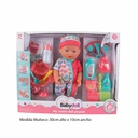 Muñeca Bebé Con Accesorios De Cuidado 6801