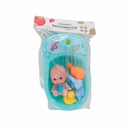 Muñeco Bebé Con Tina Y Juguetes De Baño Bls6523