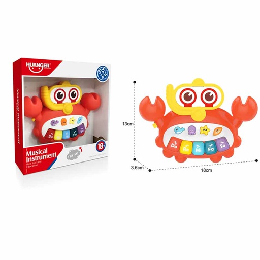 [6100330] Juguete Musical Cangrejo Caja He0535