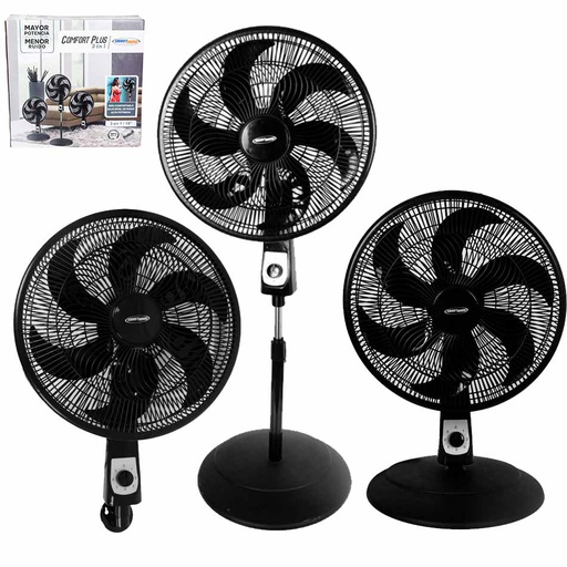 [7101178] Ventilador 3en1 Silencioso 18 pulgadas Negro Smart Home SSF-1806B