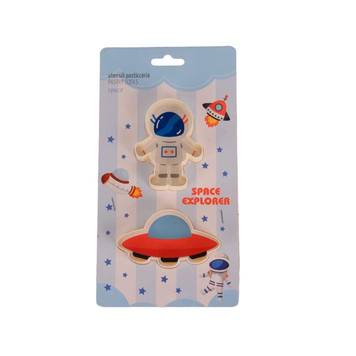 [1108109] Cortador Para Galleta X2 Piezas Astronauta Mia-12521