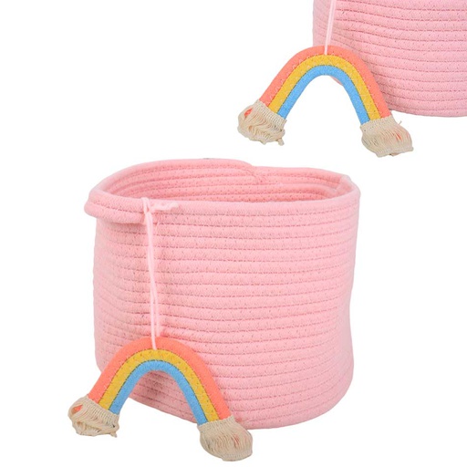 [1702022] Cesto Cordon Arcoiris 23x20cm MIA11668